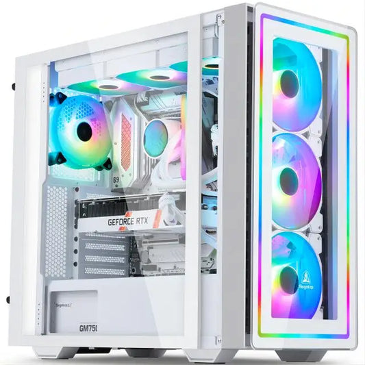 Gaming PC Core I7 CPU with 16G RAM 256G SSD HD4600 ATX/ITX/M-ATX Full View Side Panel Temper Glass Front Gaming Pc Game